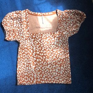 Free people cheetah print top